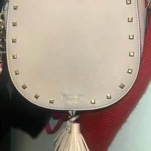 Victoria's Secret Cream Studded Crossbody Bag